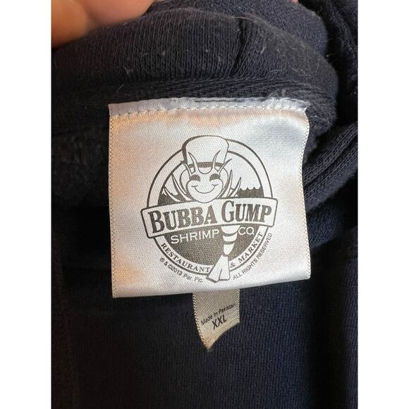 Bubba Gump Mens Hoodie Sweatshirt Pullover Grunge Blue Thrashed Grunge 2XL - Picture 6 of 8